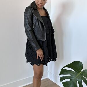 Genuine Leather Tailored Biker Moto Rocker Cropped Black Jacket Asos Streetwear